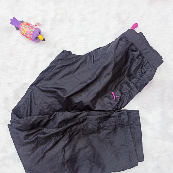 Puma Black Rain/Wind Track Pants - Picture 4 of 7